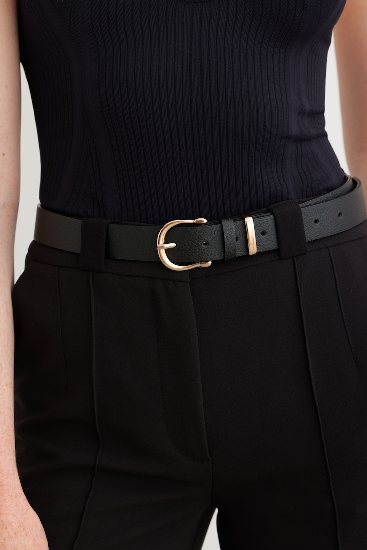 Classic Belt Black & Gold large