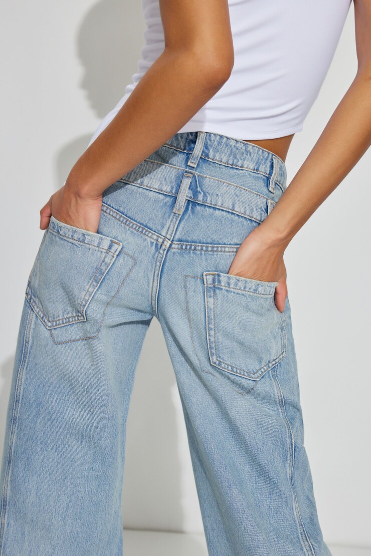 Jean ample, Bleu Beck, large
