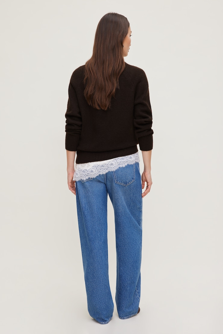 Mika Mid Rise Relaxed Straight Leg Jeans Medium Dark Indigo / Goshen large