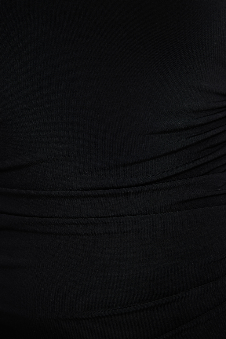 Shirred Open Back Jersey Bodysuit