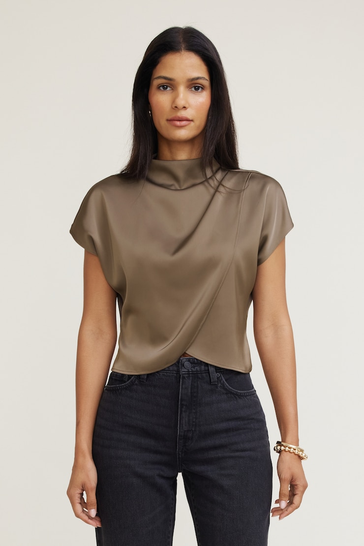Ella Layered Satin Blouse