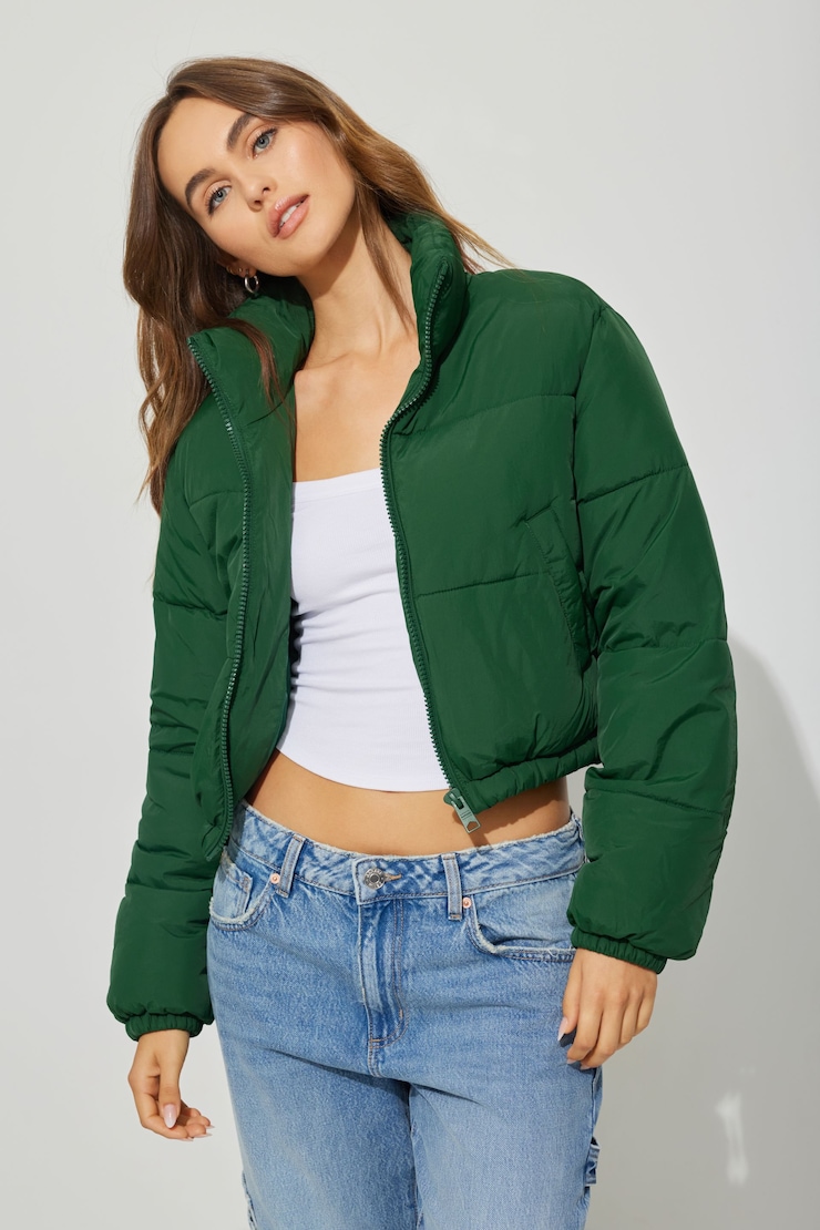 Mini Puff Jacket, Varsity Green, large