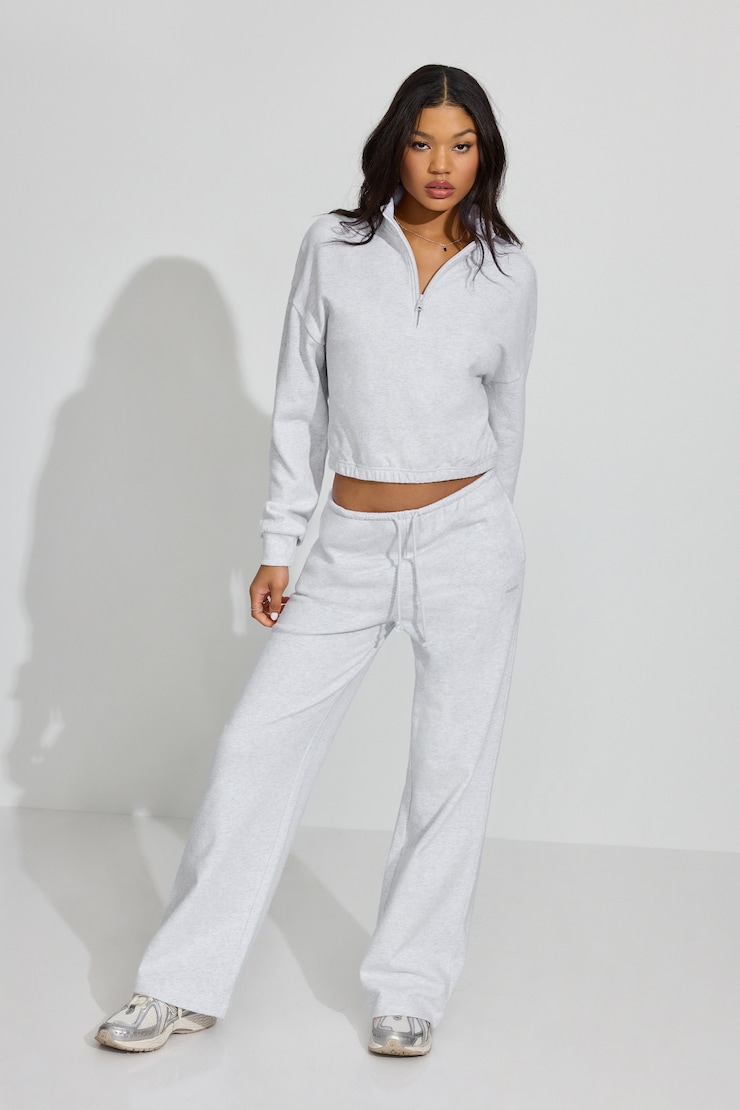 SoftTerry Half Zip Sweatshirt Gray | Garage