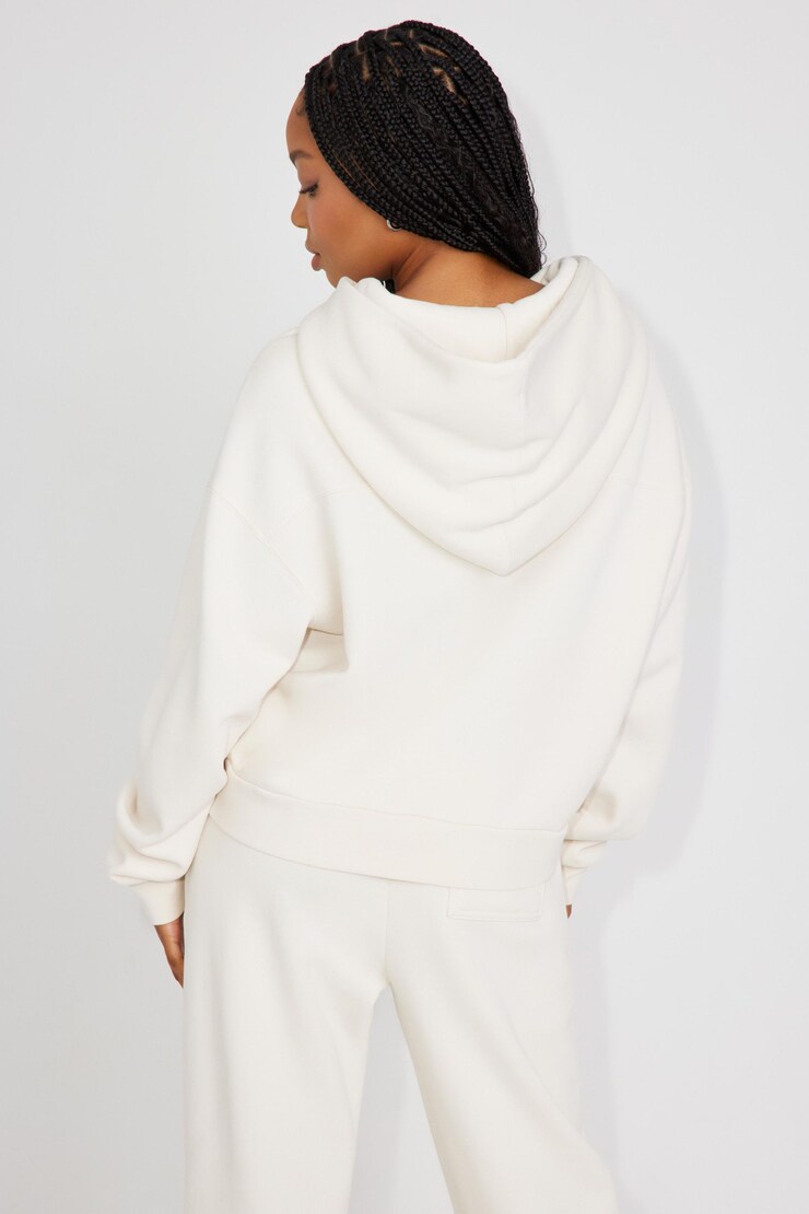 Elevated Boxy Hoodie, Tofu Beige, large