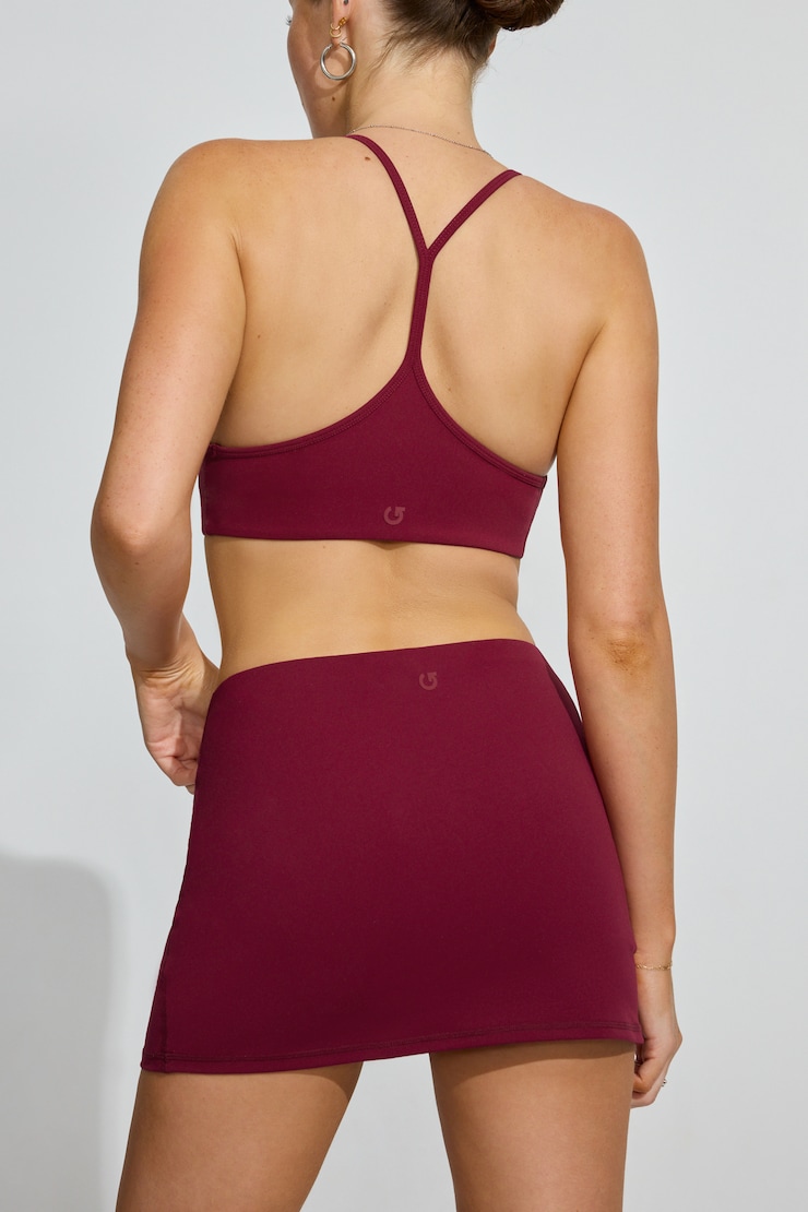 Active Micro Skort, Sour Cherry Burgundy, large