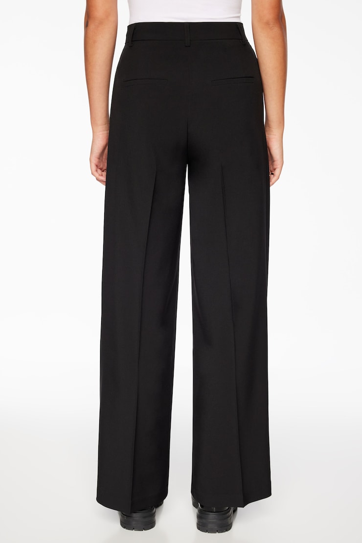 Eversleek | Ellie Pleated Wide Leg Pants Jet Black large