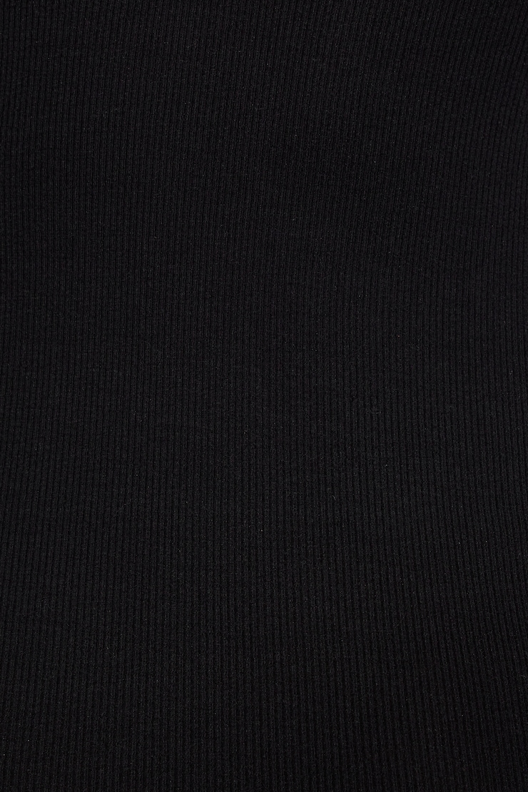 V-Neck Ribbed Mini Dress