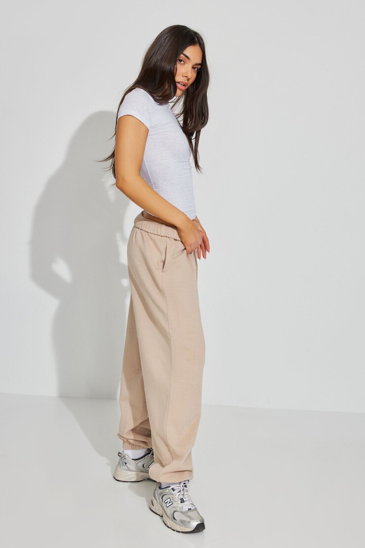 UltraFleece Boyfriend Sweatpants, Goat Brown, large