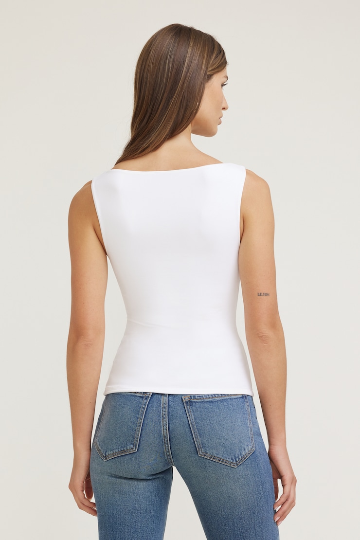 Nola Sculpt Tank Top Bright White large