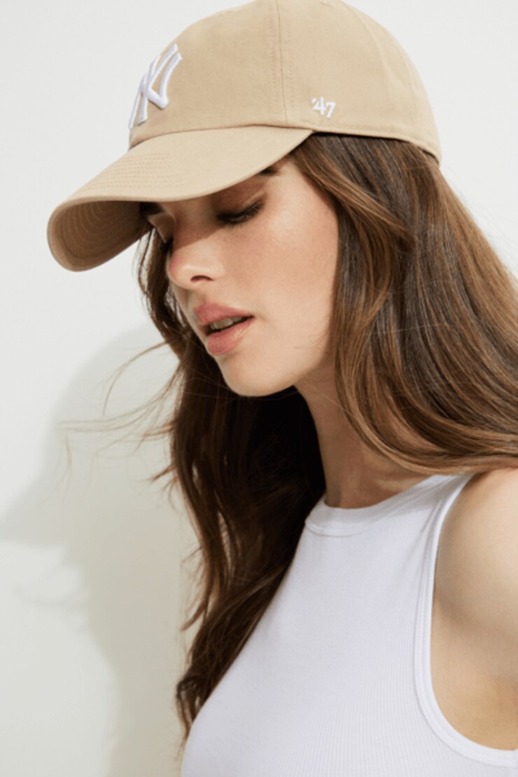 '47 Brand | New York Clean Up Cap Light Khaki / White large