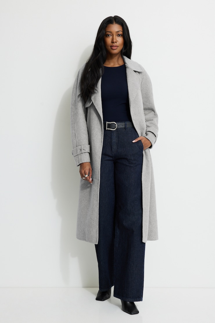 Tedi Ribbed Long Sleeve T Shirt Navy Blazer large