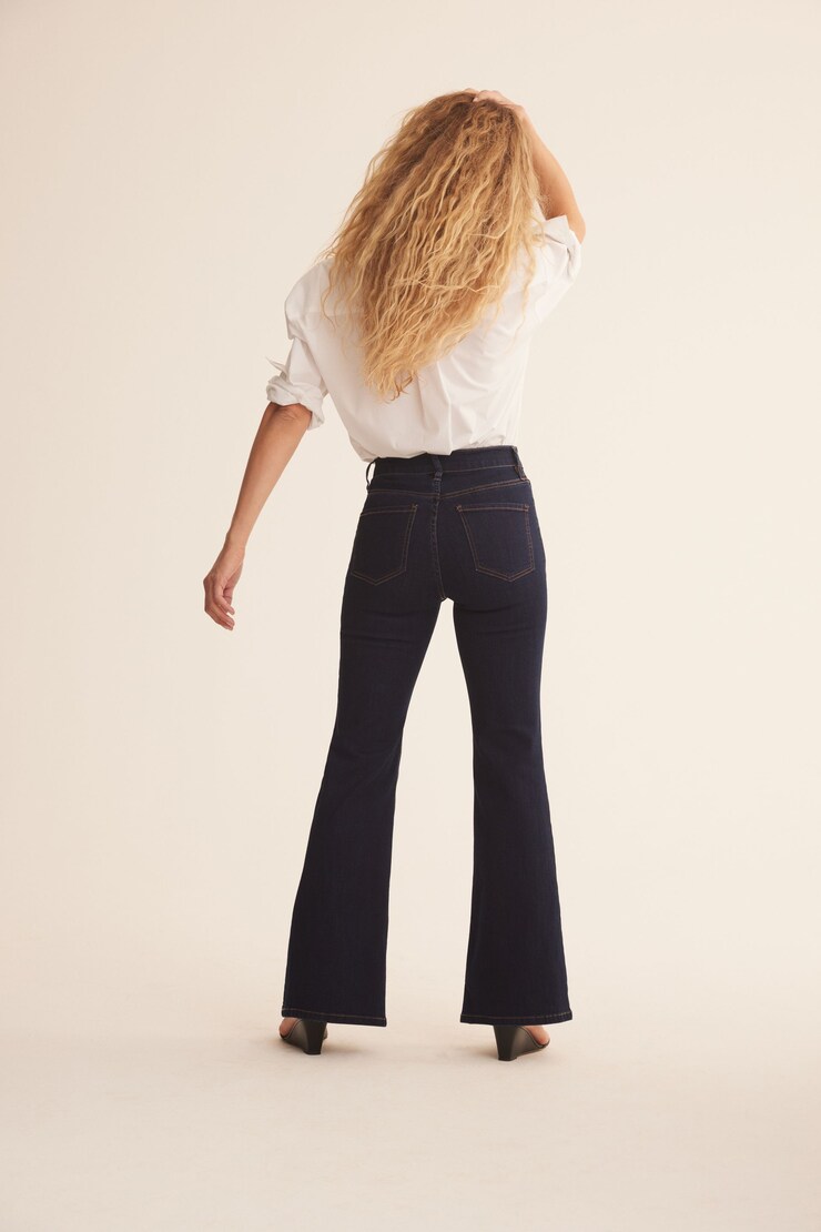 Hailey Flared Jeans Night Tide - Indigo Dark Blue large