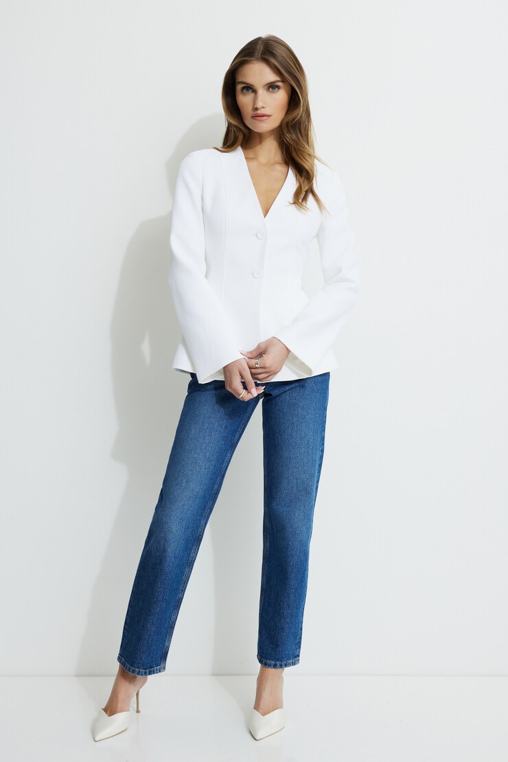 Hourglass Blazer Bright White large