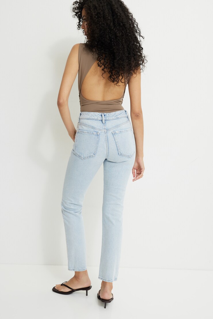 Frenchie High Rise Slim Leg Jeans Light Indigo / Glace Blue large