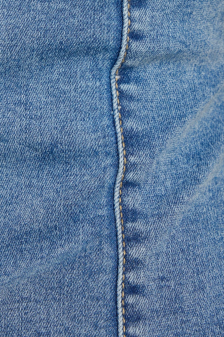 Denim Straight Halter Dress, Betty Blue, large