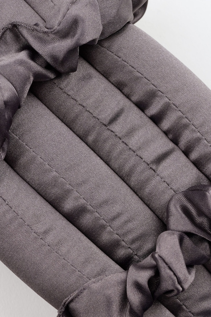 KITSCH | Ensemble boucleur en satin sans chaleur Gris charbon large