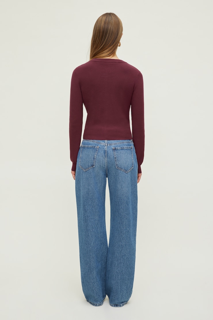 Cardigan à col rond Rebecca