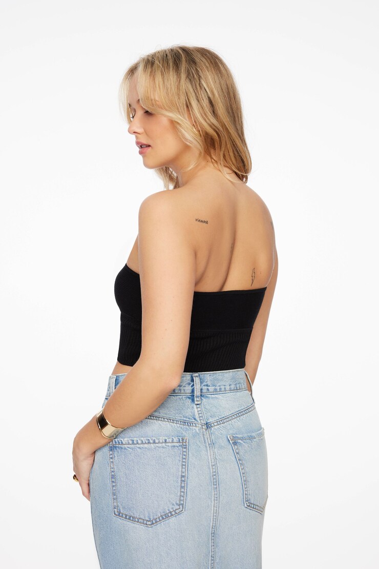 Keyhole Tube Top Black | Dynamite