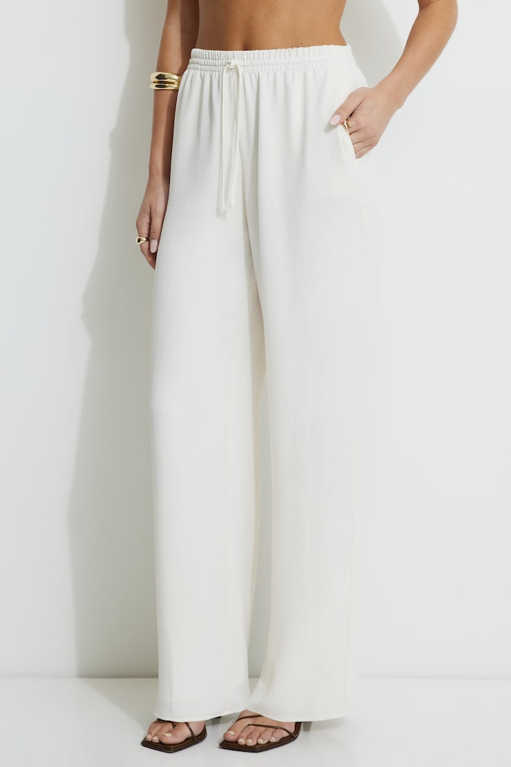 Wide Leg Pull On Pants Sea Salt large