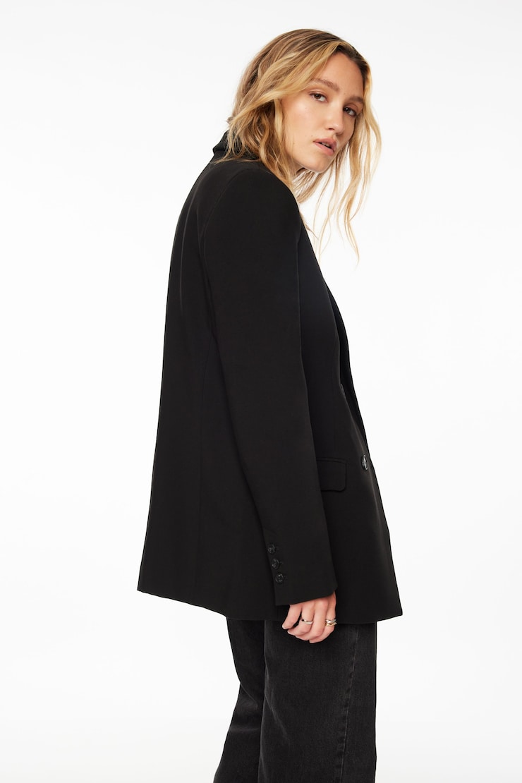 Anya Double Breasted Blazer Jet Black  large