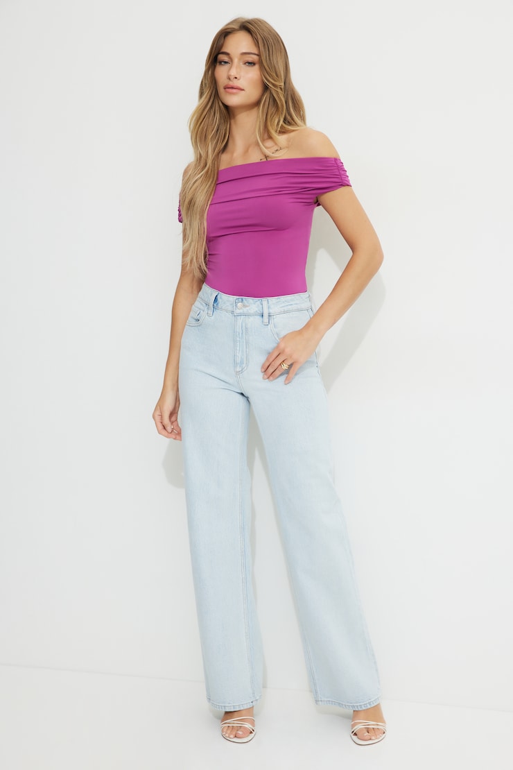 Sculpt Cross Back Bodysuit Wild Aster Pink large