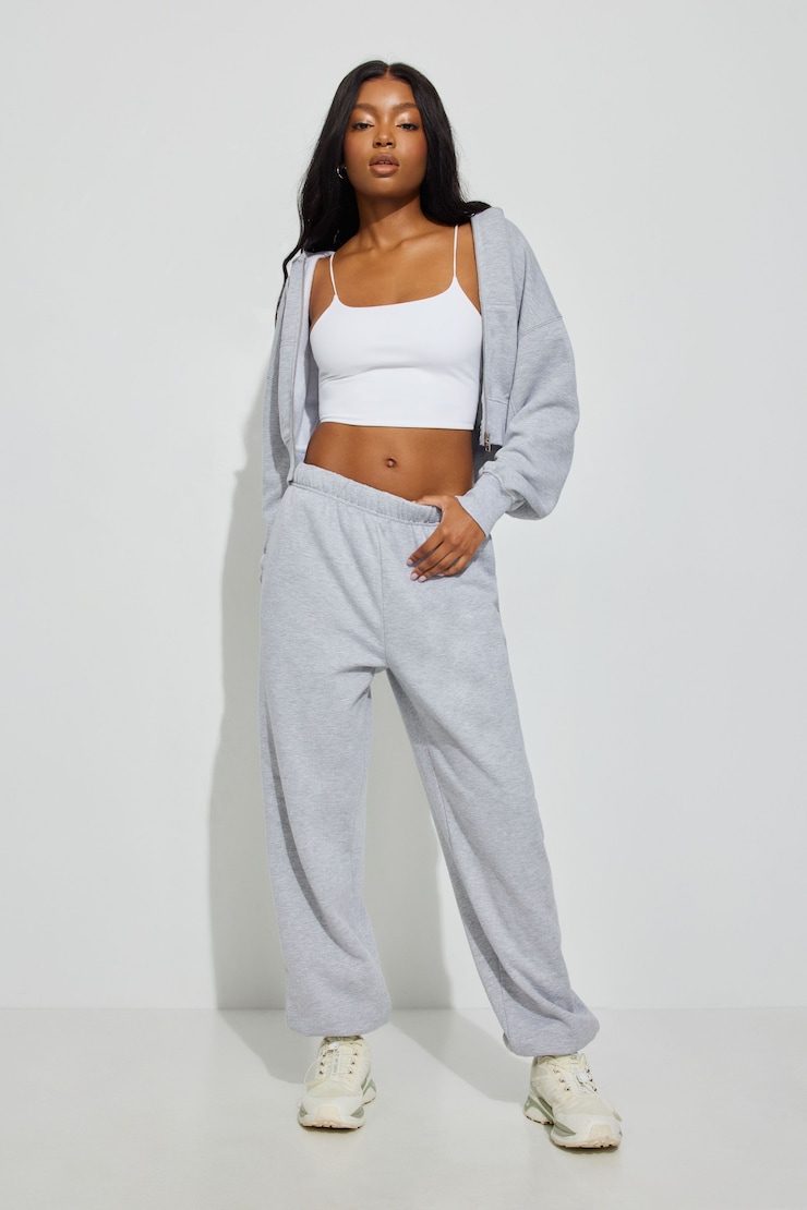 UltraFleece Boyfriend Sweatpants, Moonstone Grey Mix, large