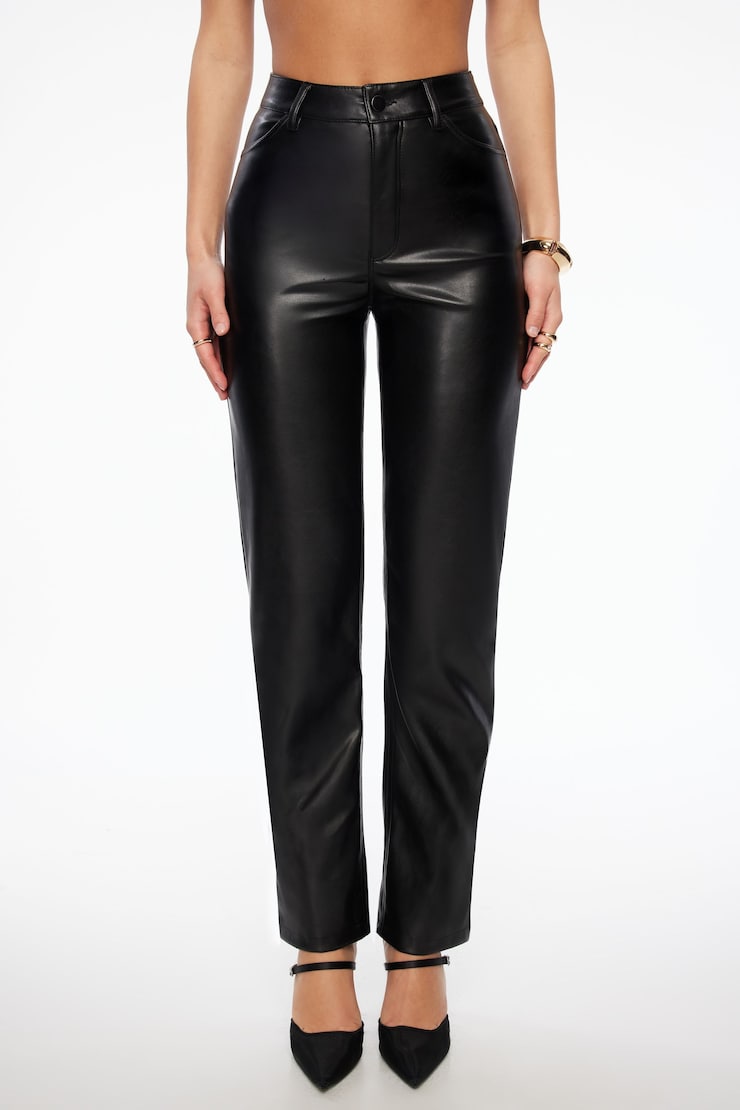 Yasmin Linen Straight Leg Pants-Test 767/769 Jet Black large