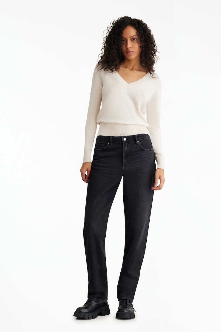 Essentiæls | The Soft V Neck Sweater Polished Pearl large