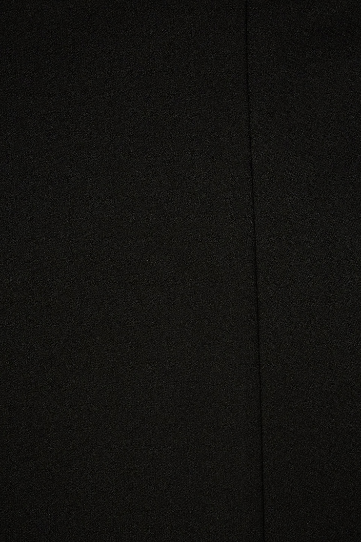 Asymmetrical Open Back Midi Dress Jet Black  large