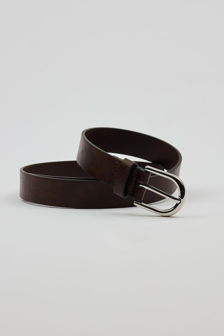 U Buckle Classic Belt, Brown, large