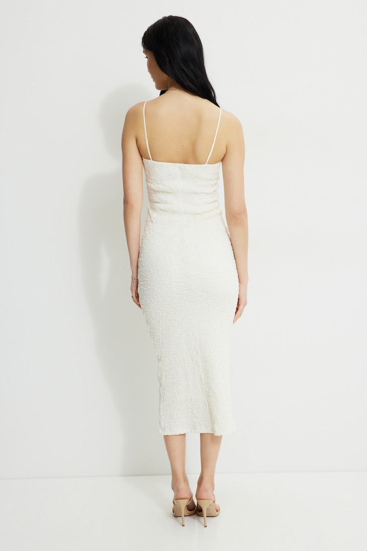 Simona Textured Maxi Dress Snow White large