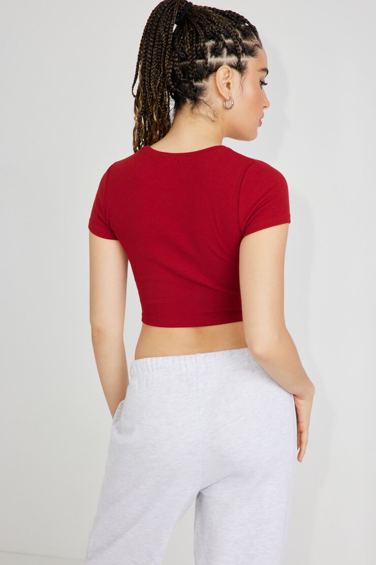 Stormi Tee, Red Dahlia, large
