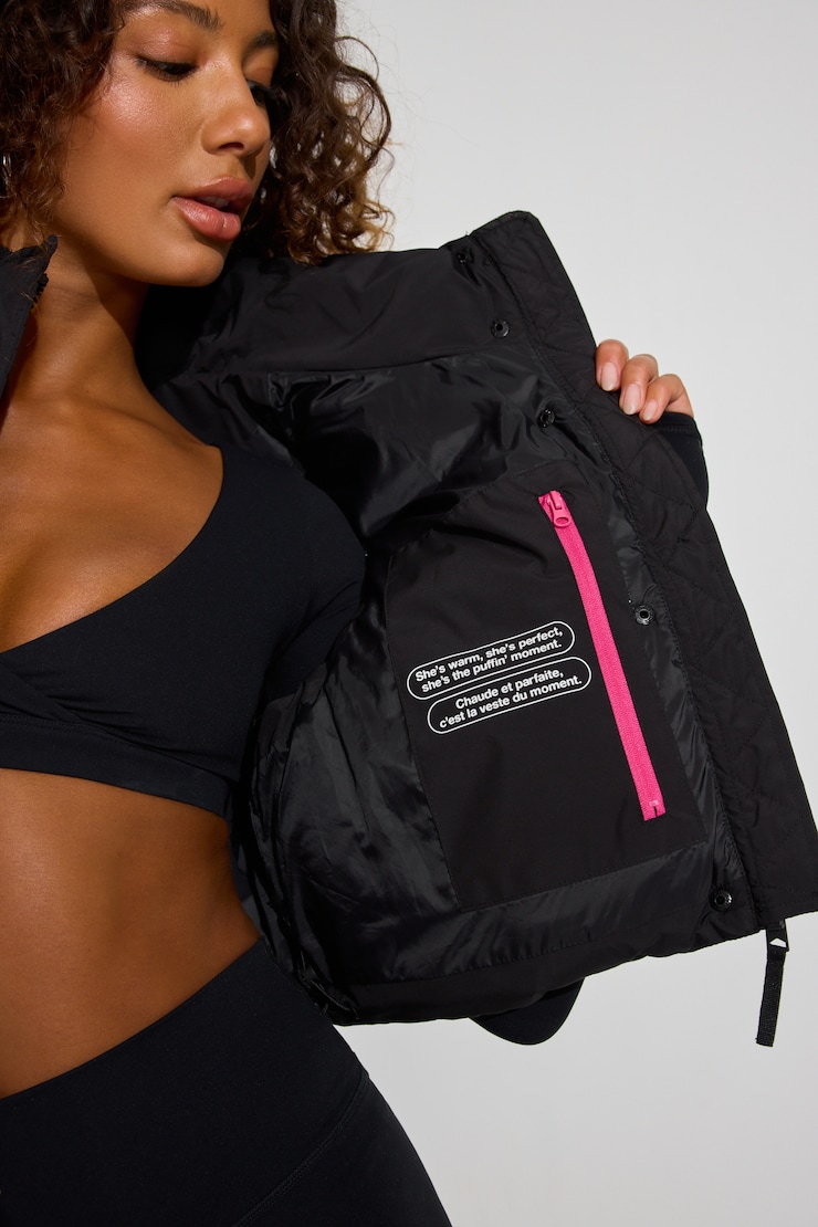 Mini Puff Vest, Jet Black, large
