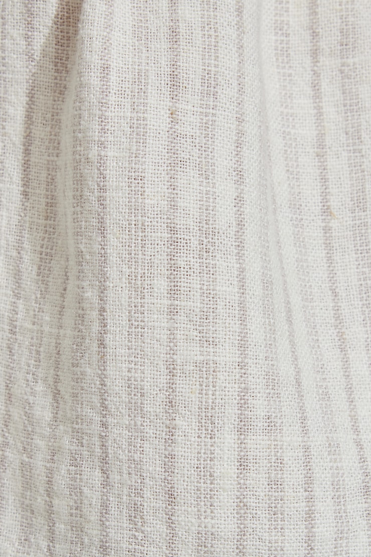 Linen Flyaway Halter Top, Beige/White Stripes, large