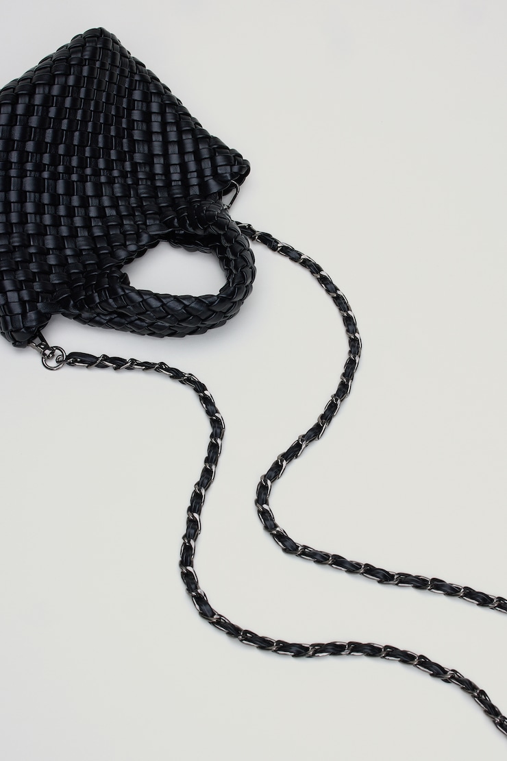 Minifourre-tout en faux cuir tissé