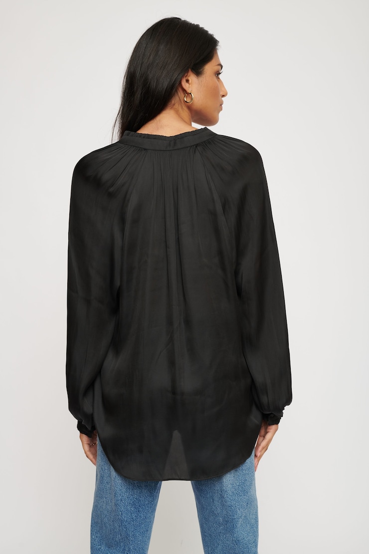 Esme Satin Tunic Jet Black large
