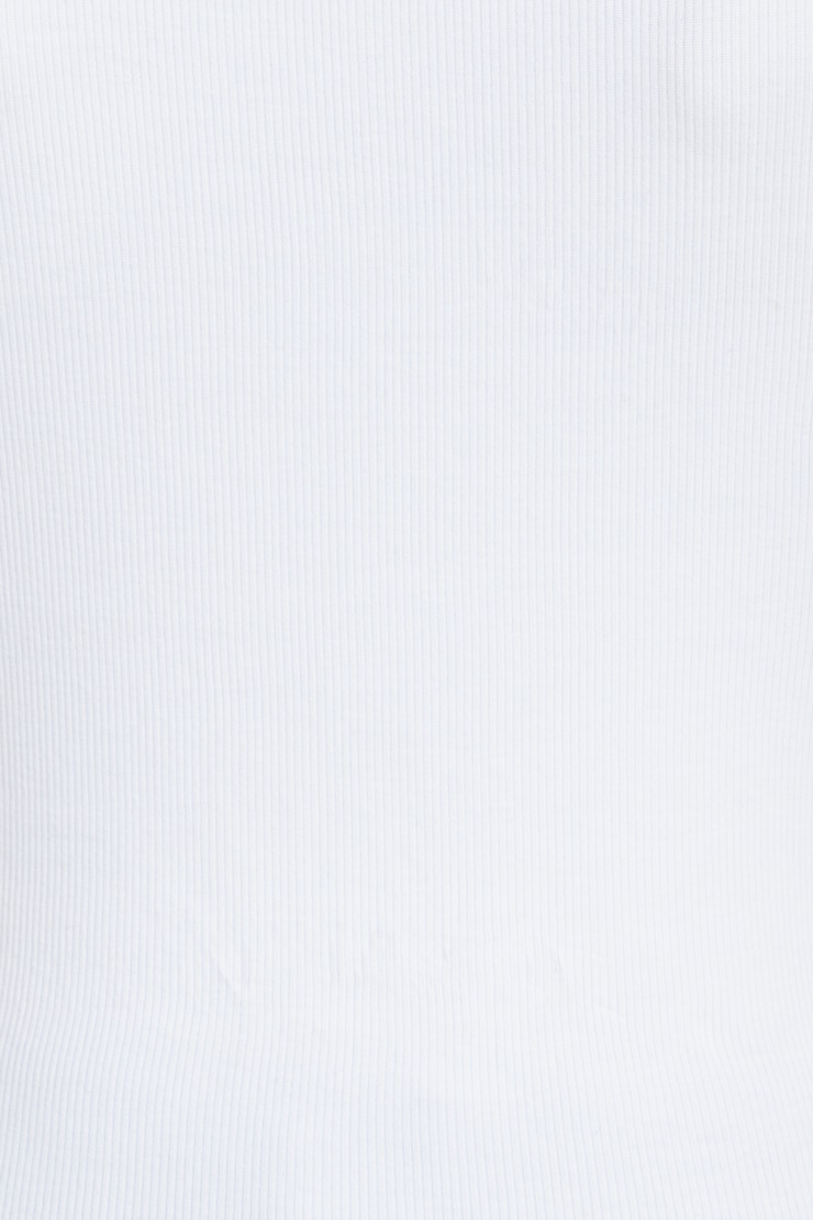Olive Ribbed Hip T Shirt Bright White large