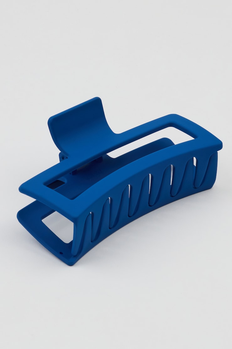 Oversized Rectangle Claw Clip, Electric Blue, large