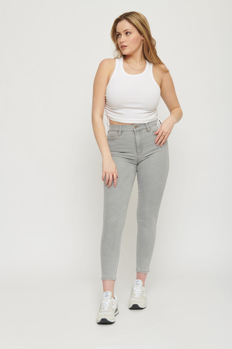 Kate High Waist Skinny Ankle Jeans Perfect Grey large