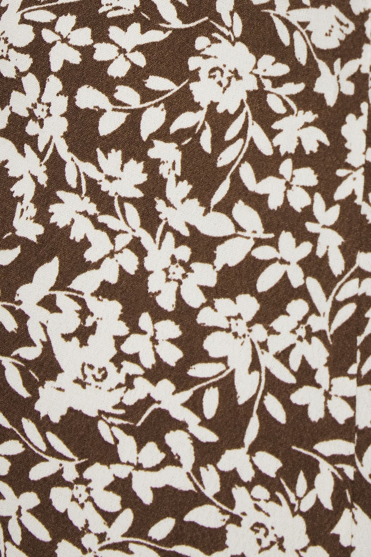 V Neck Mini Slip Dress Brown & Cream Floral large