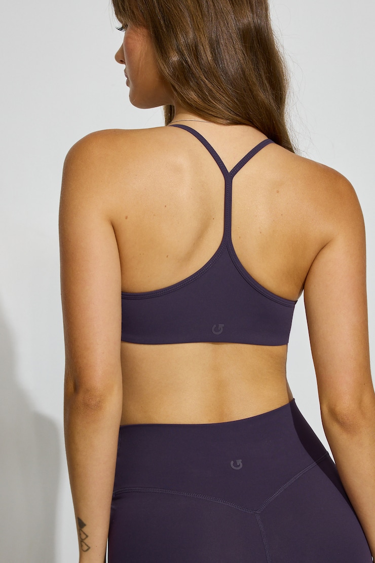 Active Y-Back Bralette, Perky Plum Purple, large