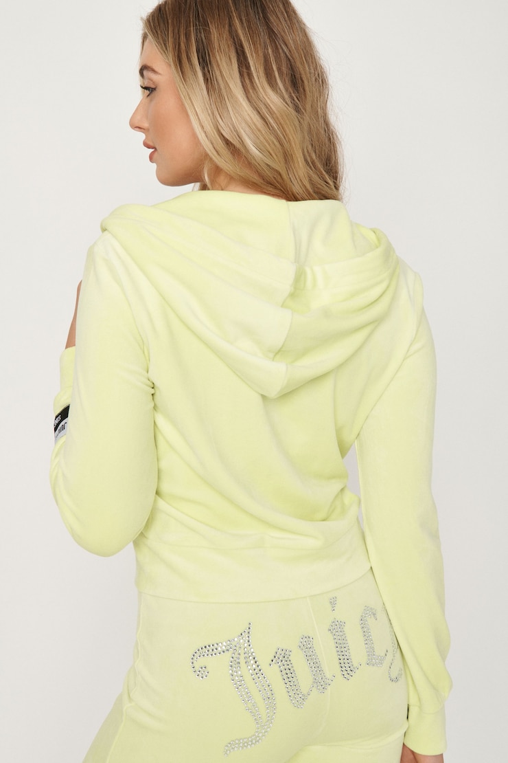 JUICY COUTURE Velour Classic Hoodie GREEN | Garage