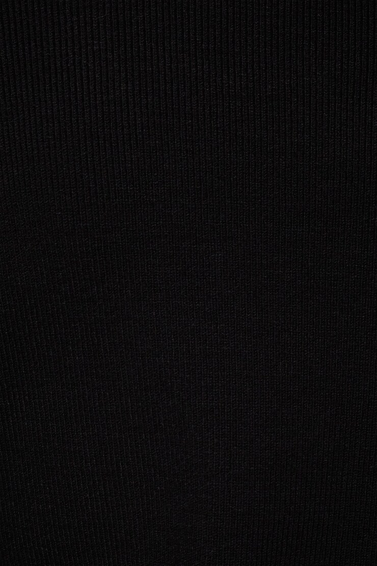 Long Sleeve V Neck Sweater Jet Black  large