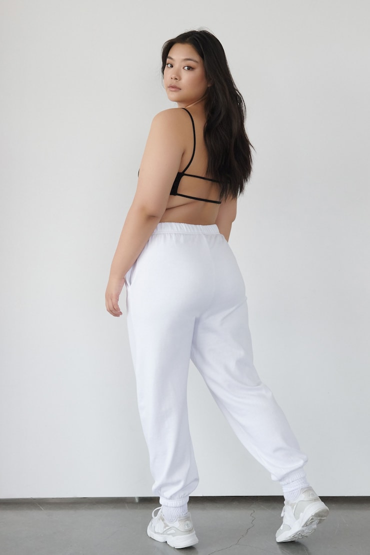 Boyfriend Joggers, Bright White, large