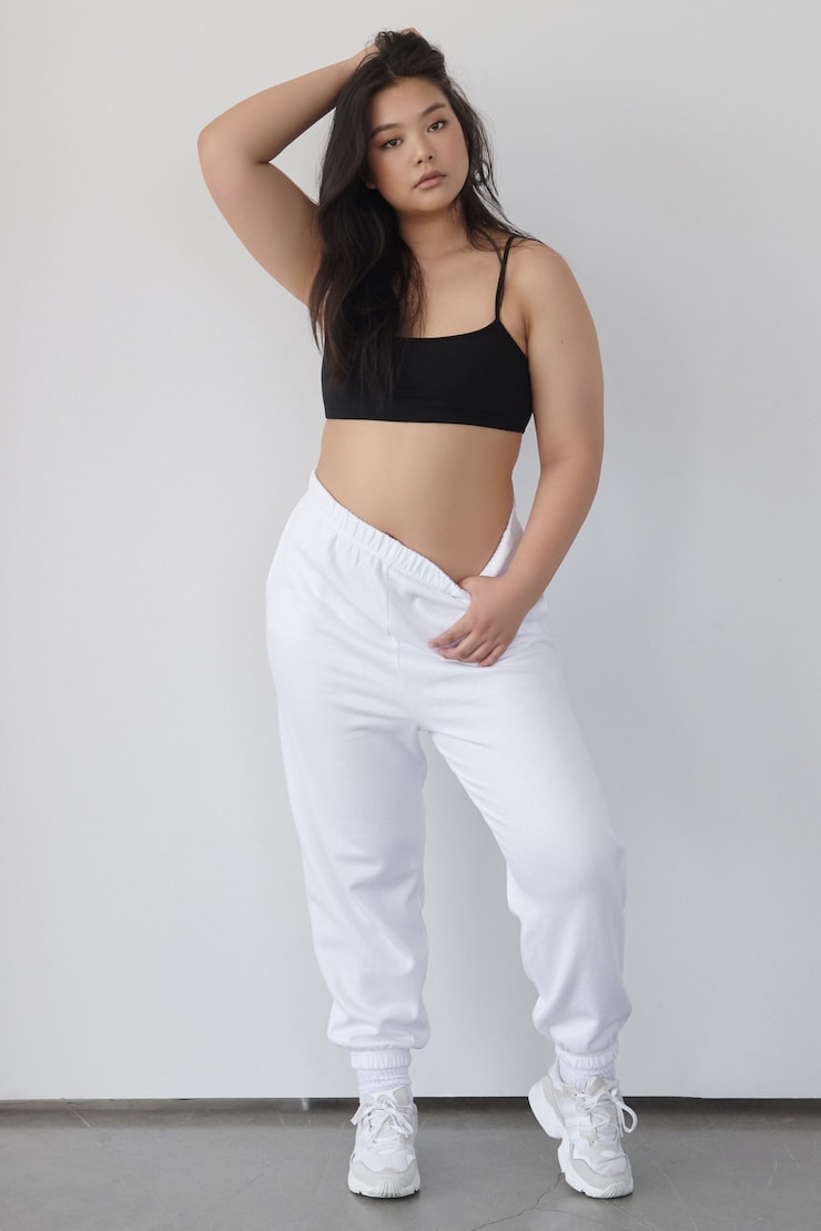 Boyfriend Joggers, Bright White, large