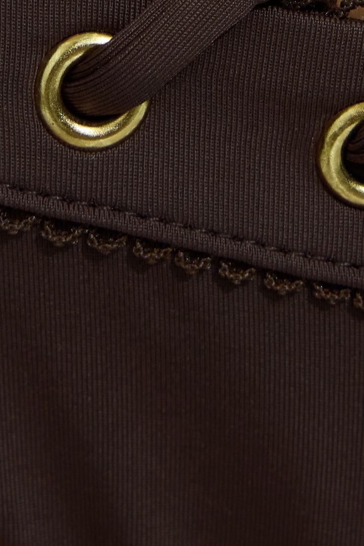 Cheeky Side Tie Bikini Bottom, Coffee Bean Brown, large
