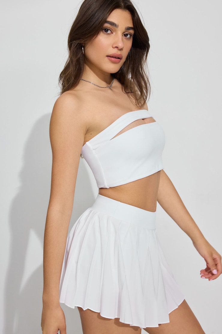 Slit Tube Top White | Garage