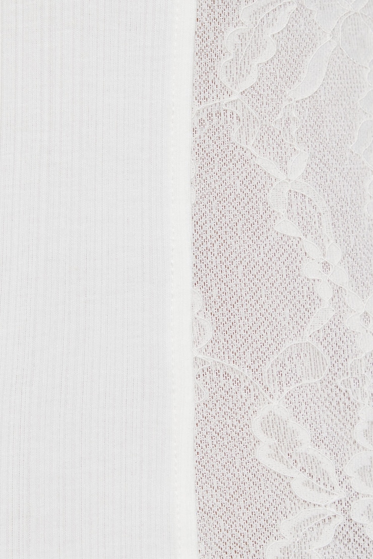 Flyaway Lace Rib Top, Snow White, large