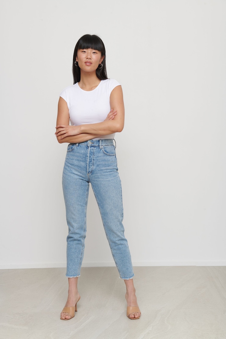 Bianca Ribbed Bodycon Top Bright White large