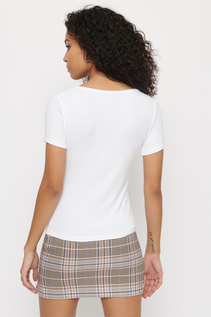 ETHOS | Emma Scoop Neck Tee Bright White large